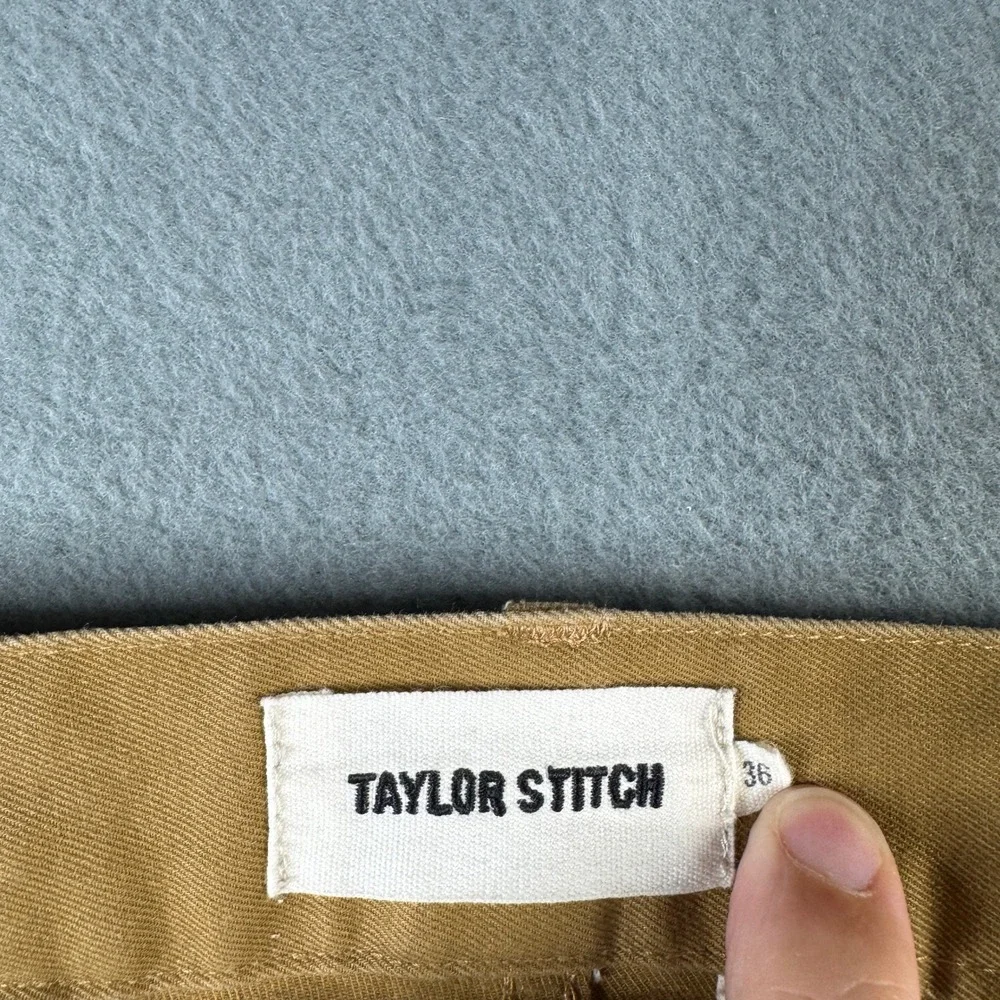 Taylor Stitch Mens Size 36 Slim Chino British Khaki‎ Organic Cotton Trousers